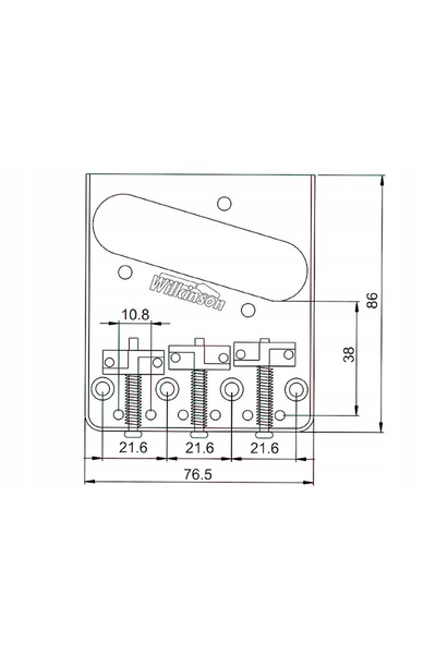 NO BRAND Șei de chitară electrică din alamă, tip Tele, 54mm, seria Wilkinson M