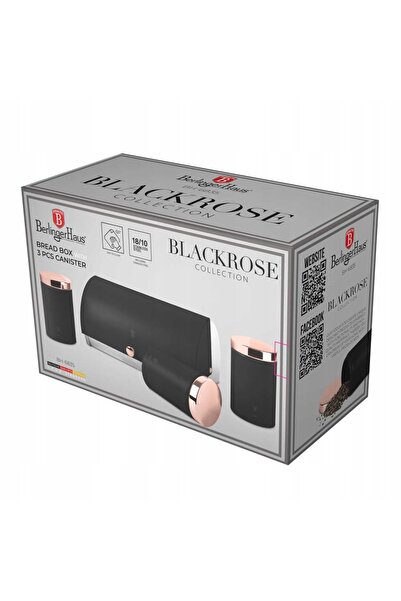 NO BRAND Set de 3 recipiente și coș de pâine Berlingerhaus Bh-6835 Rose Gold