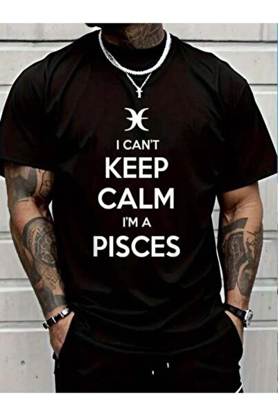 799 100% Cotton I Can't Keep Calm I'm A Pisces Zodiac Gift T-Shirt Casual Sho...