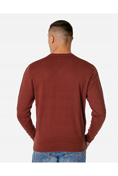 NO BRAND Pulover elegant subțire pentru bărbați, culoare uni, decolteu în V S...