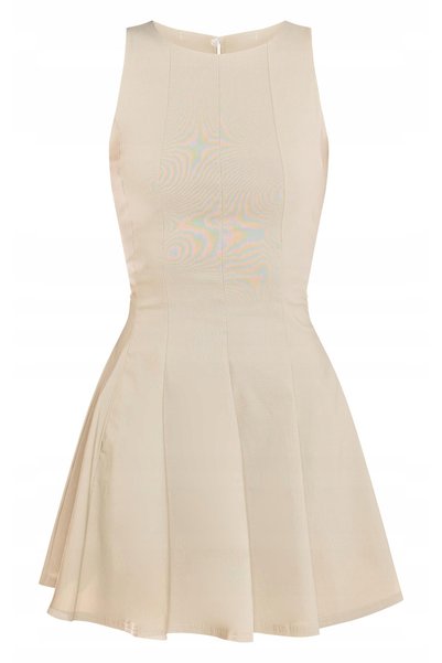 NO BRAND Prettylittlething 42 rochie clasică, uni, bej, evazată