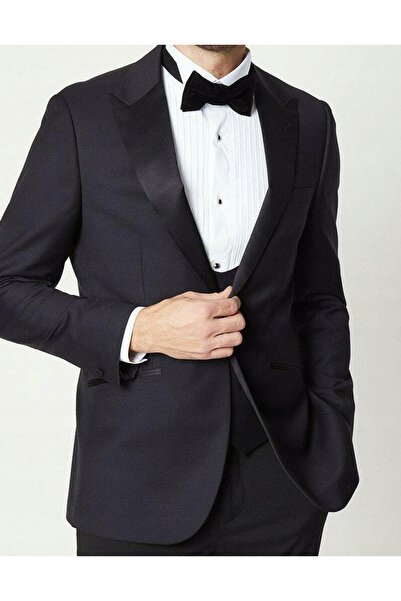 NO BRAND Palton Negru Elegant Clasic Slim Fit La un rând de nasturi Burton 46