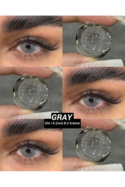 Eyeshop GÖZ LENSİ GRAY GRİ TONDA DOĞAL GÖRÜNÜMLÜ KULANIM SURESİ 12 AY