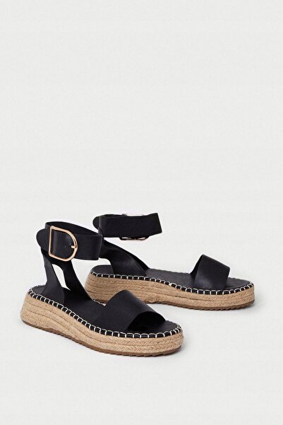 NO BRAND Sandale negre tip espadrile Warehouse 40