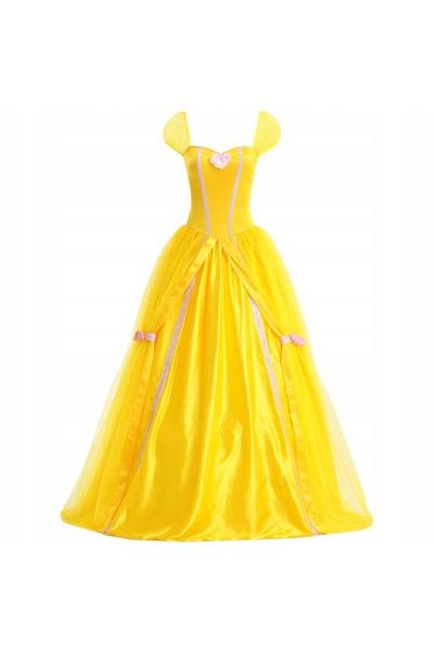 NO BRAND Costum Rochie Prințesa Bella Cosplay Adulți L XL
