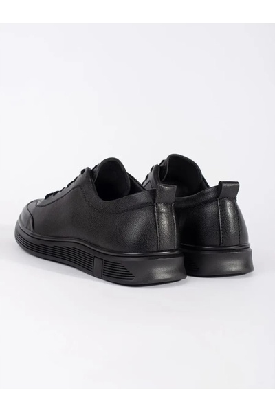 NO BRAND Adidași clasici frumoși, negri, cu șireturi, din piele ecologică, 45