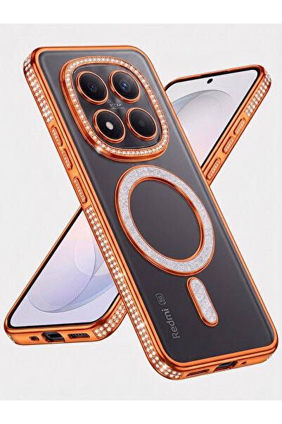 Rivor Xiaomi Redmi Note 15 4G/5G Uyumlu Kılıf Kamera Korumalı Simli Magsafe Ş...