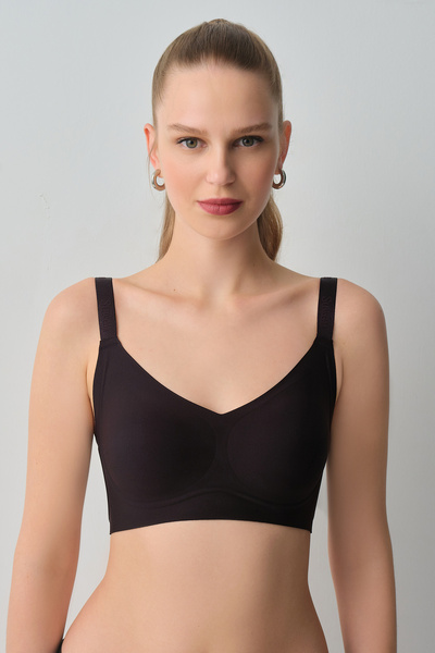 SUWEN Invisible Laser Cut Non-Marking Gathering Bra