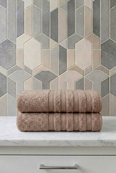 Seritaine 2-Pack Işıl Premium Bath Towel 70X140Cm - Beige - 100% Cotton - 600...