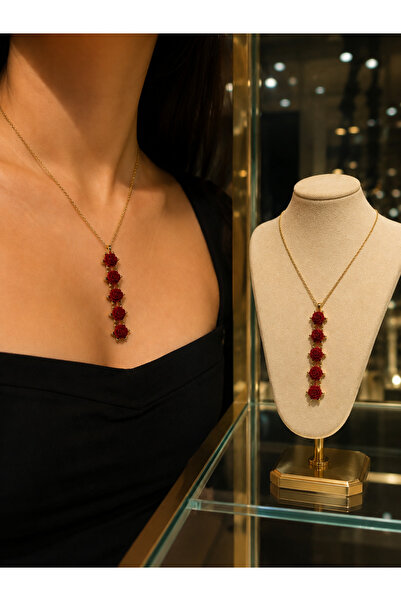 Generic Brand Velvet Red Rose Necklace
