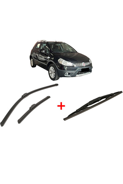 Bosch Σετ 3 υαλοκαθαριστήρων FIAT SEDICI (189) 2006-2014, για μπροστινό και π...