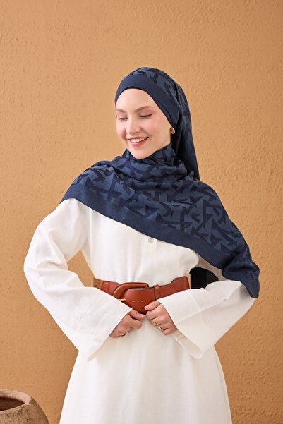 Silk Home Naia Cotton Shawl Elio Midnight Blue