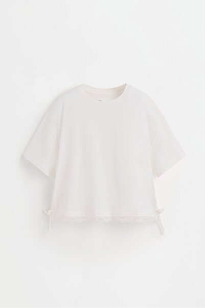 LEFTIES Dantel detaylı bağcıklı t-shirt