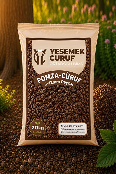 YESEMEK CURUF Ponza Taşı - Curuf - Peyzaj 40 Lt 5-12 mm Kahverengi