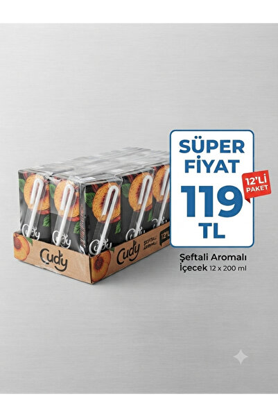 cudy Şeftali Meyve Suyu 200 ml x 12 Adet (Kutu) - Avantajlı Paket