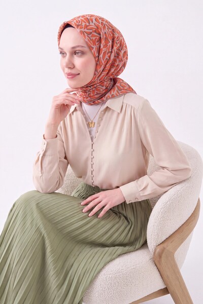 Silk Home Soft Scarf Pebble Stone Yavruağzı