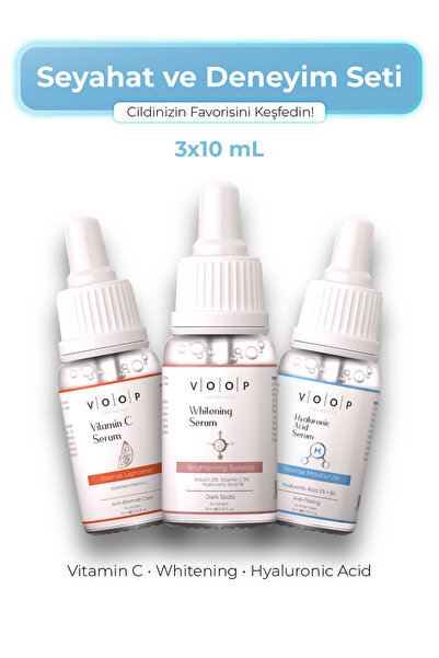 VOOP مجموعة سيروم العناية بالبشرة من ترافل آند إكسبيرينس 3x10 مل - فيتامين سي...