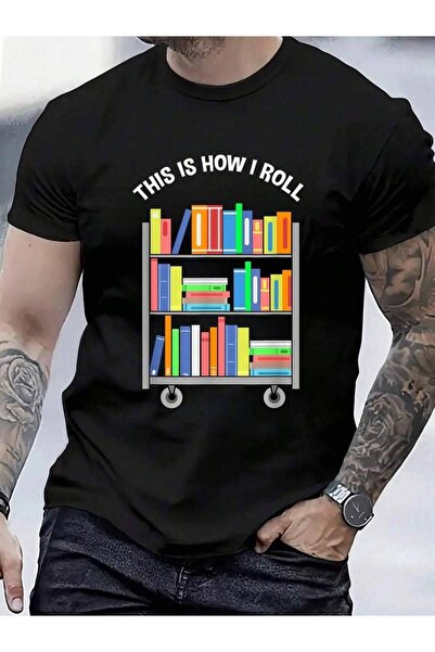 9JY تي شيرت 100% قطن بطباعة 'هذا هو كيف أرتقز' للمكتبة، قميص رجالي ونسائي بتص...