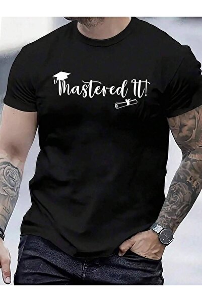 NOURAM تي شيرت 100% قطن للرجال والنساء بتصميم 'Mastered It Masters Degree' لح...