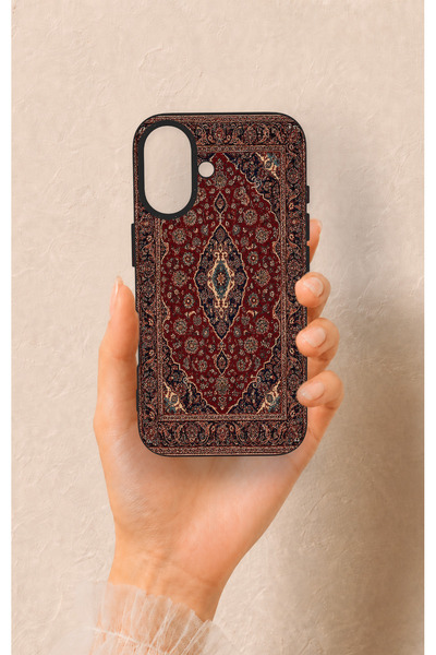 Vip Case iPhone 16 Uyumlu Acem Halı Desenli Silikon Kılıf