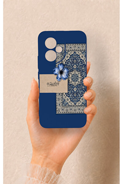 Vip Case Honor 400 Uyumlu Mavi Etnik Halı Desenli Silikon Kılıf