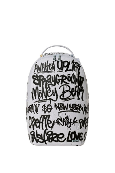 Sprayground ®   Σακίδιο Πλάτης Γκράφιτι Καρχαρίας B8870 - Λευκό