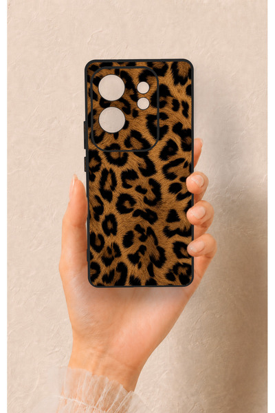 Vip Case İnfinix Zero 30 Uyumlu Koyu Leopar Deri Desenli Silikon Kılıf