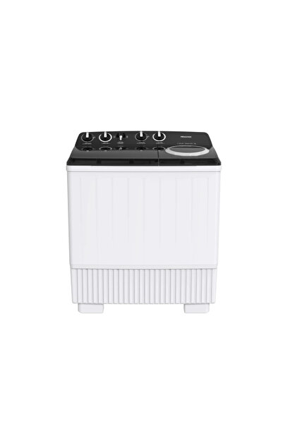 Hisense غسالة ملابس بحوضين ذات تحكم يدوي - سعة 12 كجم - لون أبيض - طراز WS120...