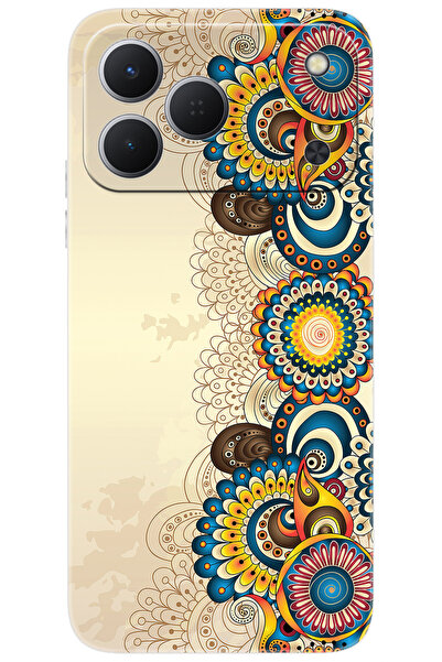 TECNO Spark 50 4G (KN4n) Uyumlu Kılıf Desen Baskılı Silikon Dekoratif Çiçek T...