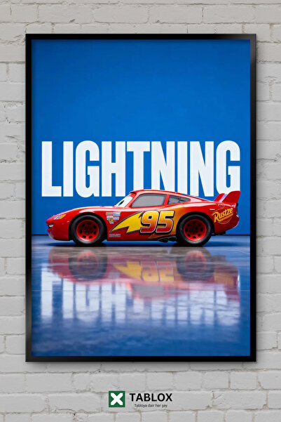 TABLOX Mașini Cars Lightning Mcqueen Film Rusteze Tablou decorativ din MDF cu...