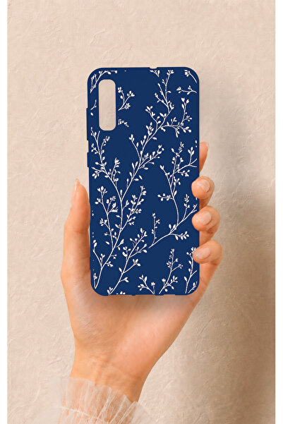Vip Case Samsung A70 Uyumlu İnce Yaprak Dalı Desenli Silikon Kılıf