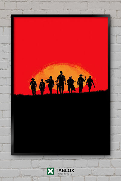 TABLOX Άρθουρ Μόργκαν Καουμπόι Άγρια Δύση Ρεντ Ντεντ Ρένταμπεντιον Ξύλινος Πί...