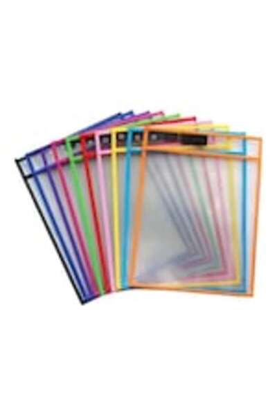 OEM Set 10 Dosare Resigilabile pentru Scriere si Stergere, Multicolor, 20x30cm