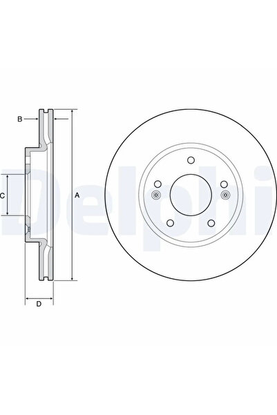 DELPHİ Set Discuri Frana Hyundai Ioniq Kia Niro 1/Niro Van 2016-2022