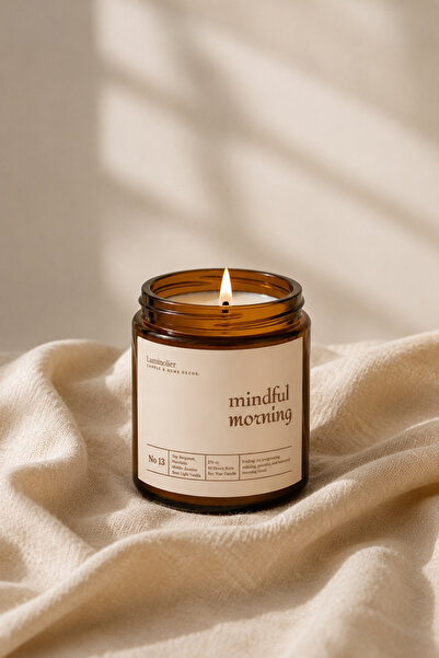 Luminolier Bergamot, Mandalina & Yasemin Kokulu Mum - %100 Doğal Soya Mumu Am...