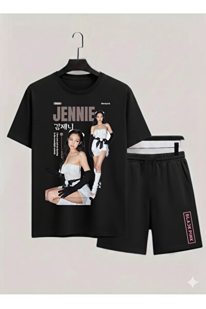MAGORS Jennie from Blackpink K-Pop Printed Cotton Short Sleeved Children's Ts...