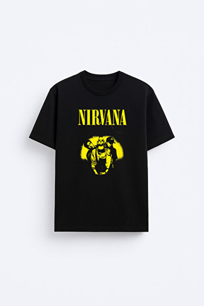 cesita Nirvana majica sa štampanjem, velika pamučna crna majica