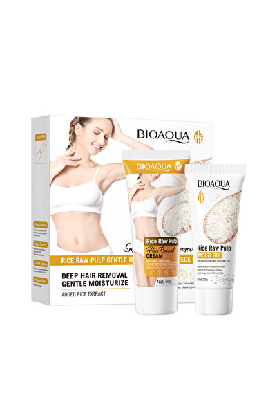 bioaoua Rice Puree Gentle Hair Removal Set - 2-piece Clean Hair Removal Gel