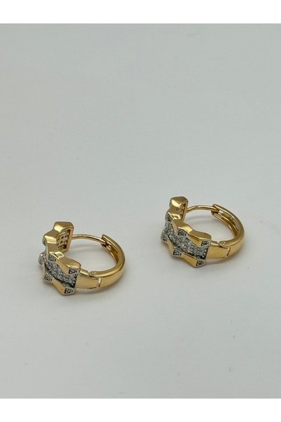 AUBRA Elaris Dune Stone Xuping Women's Steel Earrings Non-Tarnish Rose Gold Color
