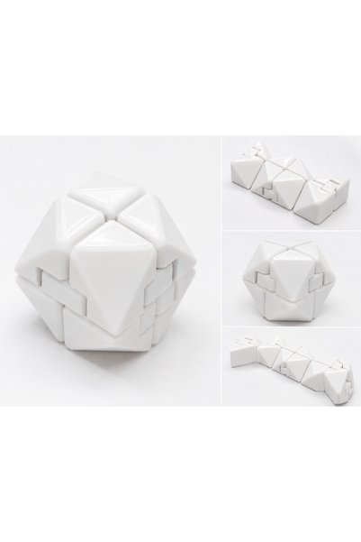 Generic Brand Infinite Transforming Intelligence Cube – Foldable Fidget Puzzle Toy White