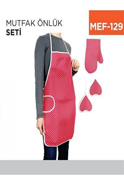 inci çelik aksesuar Kitchen Apron Set 3 Pieces