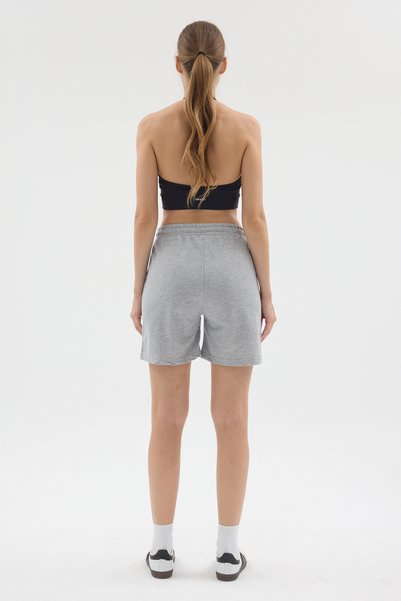 Pavotti Women's High Waist Combed Cotton Bermuda Shorts