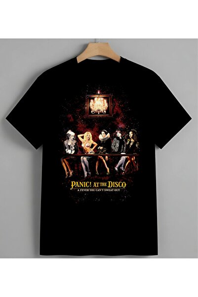 nextstilwear Panic At Disco Muzik Posteri Unisex Erkek Kadın Oversize Tişört ...