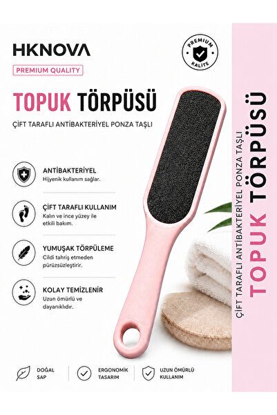 hknova Çift Taraflı Topuk Törpüsü Ponza Taşlı Ergonomik Ayak Bakım Törpüsü