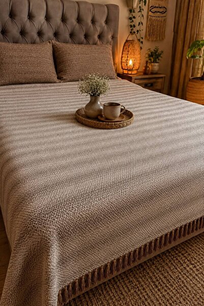 Gizo Home Shadow Pattern |   Double Bedspread Pique Fringe Tied Bohemian Beds...
