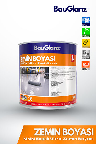 bauglanz MMA Esaslı Ultra Zemin Boyası – Hızlı Kuruyan Beton, Garaj, Otopark ...