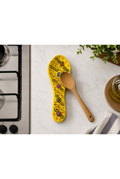 Özlem Çetiner Yedirenk Gift Tile Patterned Spoon Holder |   Handmade Polyeste...