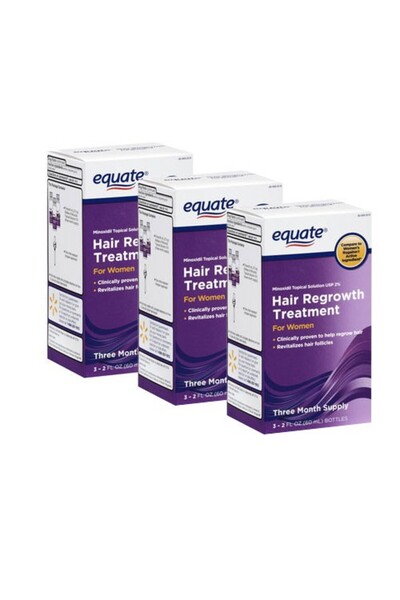 equate Minoxidil 2% Soluție anti-căderea părului pentru femei, 9 x 60 ml