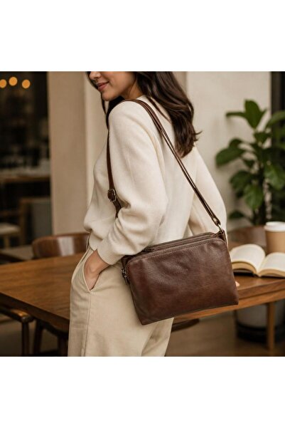 Jacquline Im332-7 Women's Zipper Closure 3-Compartment Daily Bag