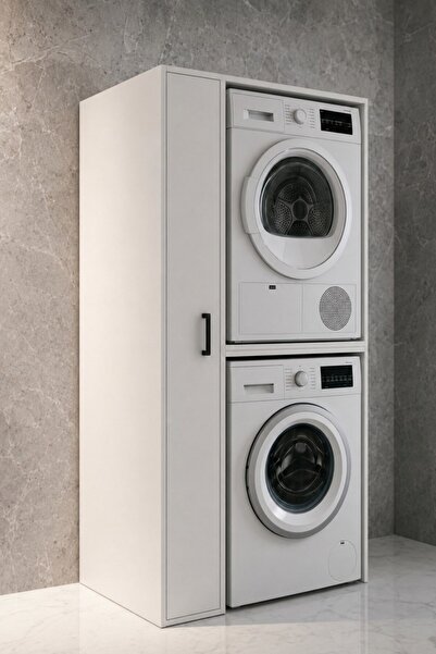 Rudu Sera Çamaşır Ve Kurutma Makinesi Dolabı, Banyo Dolabı 92x65x184 Cm 1 Kap...
